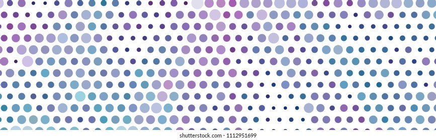 Abstract horizontal background. Spotted halftone effect. Dots, circles. Vector clip art