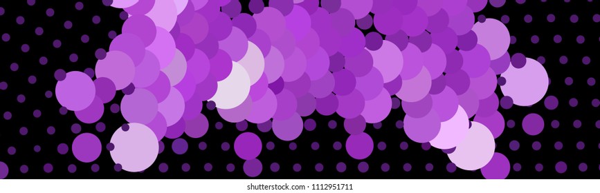 Abstract horizontal background. Spotted halftone effect. Dots, circles. Vector clip art