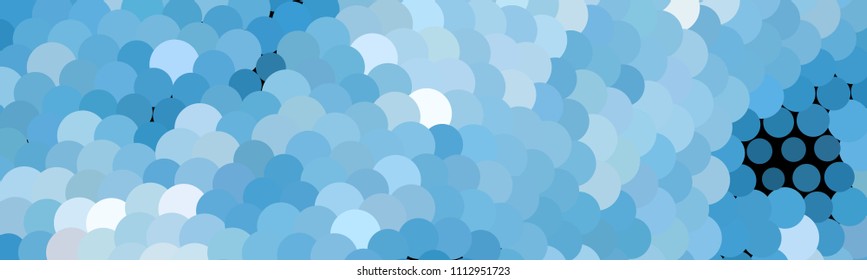 Abstract horizontal background. Spotted halftone effect. Dots, circles. Vector clip art