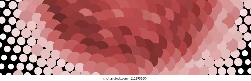 Abstract horizontal background. Spotted halftone effect. Dots, circles. Vector clip art