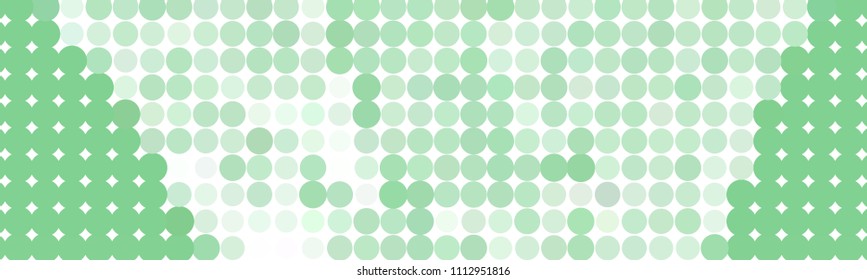 Abstract horizontal background. Spotted halftone effect. Dots, circles. Vector clip art