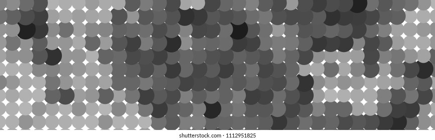 Abstract horizontal background. Spotted halftone effect. Dots, circles. Vector clip art