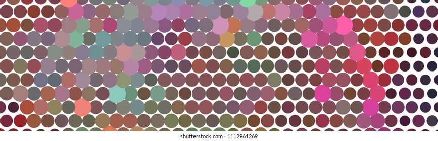 Abstract horizontal background. Spotted halftone effect. Dots, circles. Vector clip art