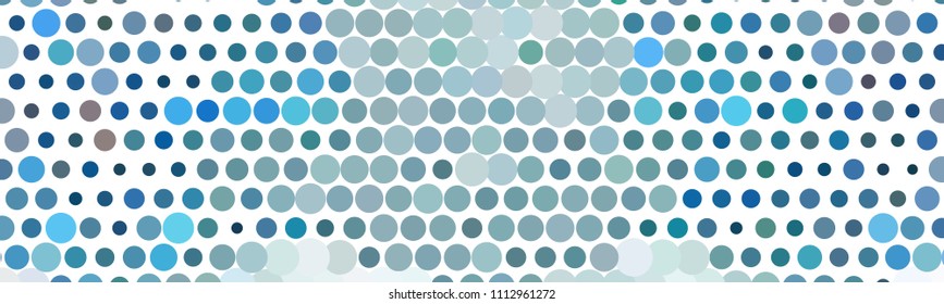 Abstract horizontal background. Spotted halftone effect. Dots, circles. Vector clip art