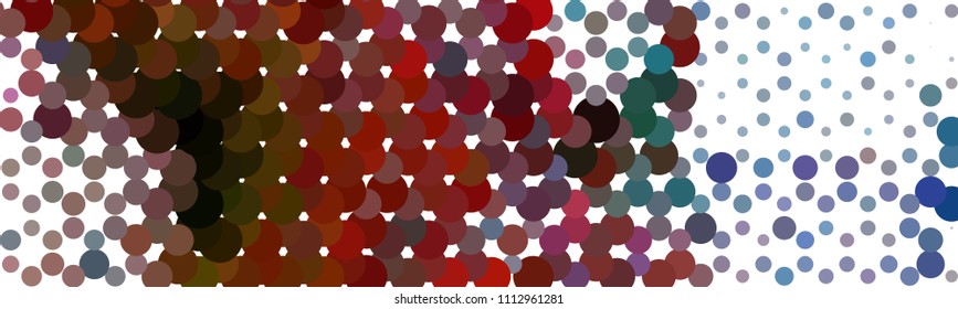 Abstract horizontal background. Spotted halftone effect. Dots, circles. Vector clip art