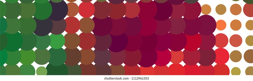 Abstract horizontal background. Spotted halftone effect. Dots, circles. Vector clip art