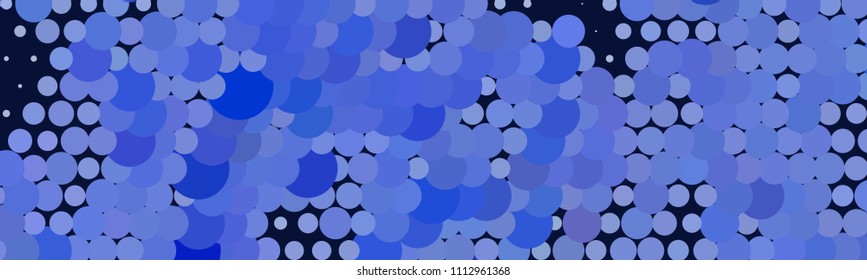 Abstract horizontal background. Spotted halftone effect. Dots, circles. Vector clip art