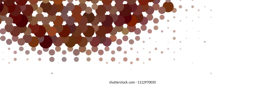 Abstract horizontal background. Spotted halftone effect texture. Dots, circles. Vector clip art
