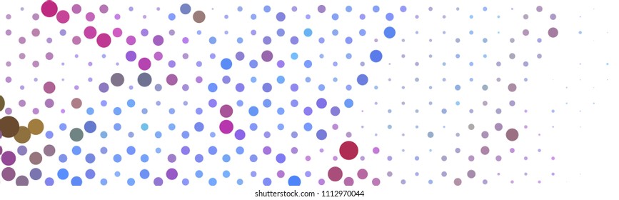 Abstract horizontal background. Spotted halftone effect texture. Dots, circles. Vector clip art