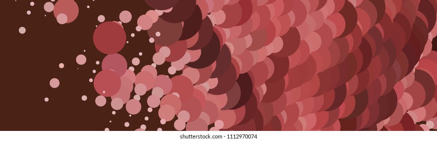 Abstract horizontal background. Spotted halftone effect texture. Dots, circles. Vector clip art