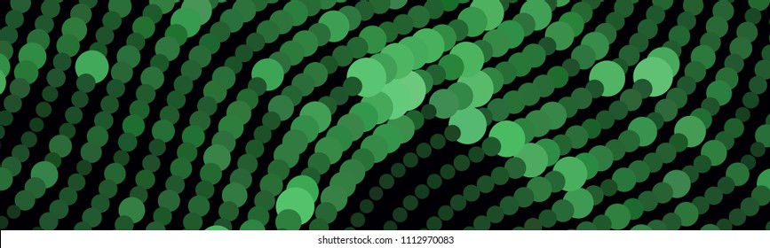 Abstract horizontal background. Spotted halftone effect texture. Dots, circles. Vector clip art