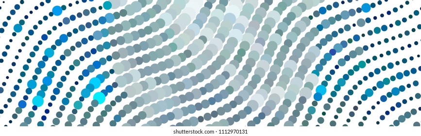 Abstract horizontal background. Spotted halftone effect texture. Dots, circles. Vector clip art