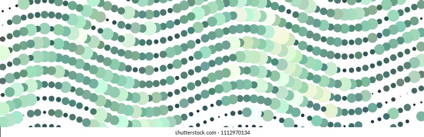 Abstract horizontal background. Spotted halftone effect texture. Dots, circles. Vector clip art