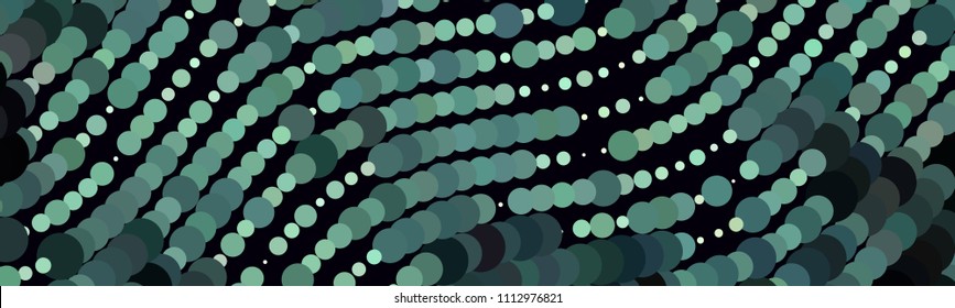 Abstract horizontal background. Spotted halftone effect texture.  Dots, circles. Vector clip art