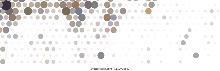 Abstract horizontal background. Spotted halftone effect texture.  Dots, circles. Vector clip art