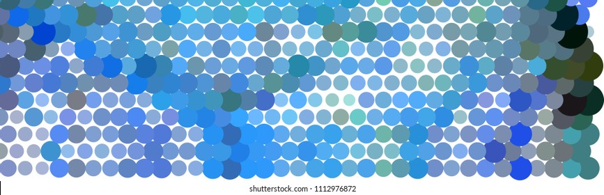 Abstract horizontal background. Spotted halftone effect texture.  Dots, circles. Vector clip art