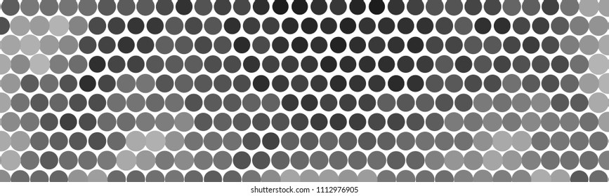 Abstract horizontal background. Spotted halftone effect texture.  Dots, circles. Vector clip art