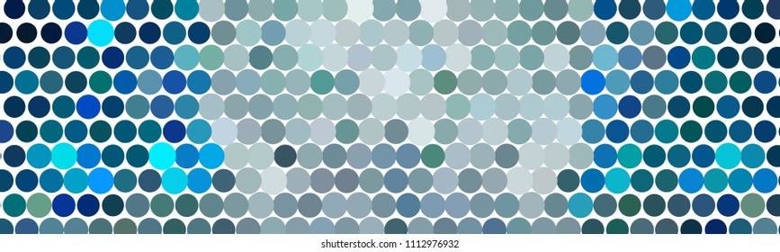 Abstract horizontal background. Spotted halftone effect texture.  Dots, circles. Vector clip art