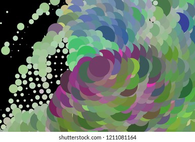 Abstract horizontal background. Spotted halftone effect. Dots, circles. Vector clip art