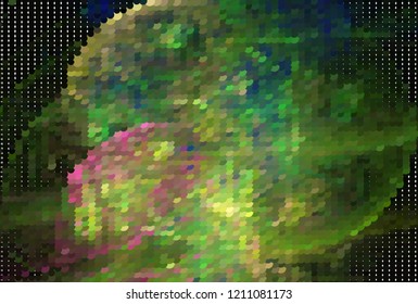 Abstract horizontal background. Spotted halftone effect. Dots, circles. Vector clip art