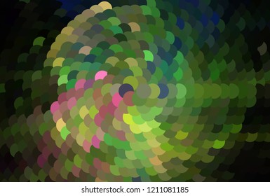 Abstract horizontal background. Spotted halftone effect. Dots, circles. Vector clip art