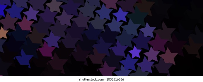 Abstract horizontal background with stars. Halftone effect. Design element for posters, business cards, presentations layouts, showcases. Vector clip art