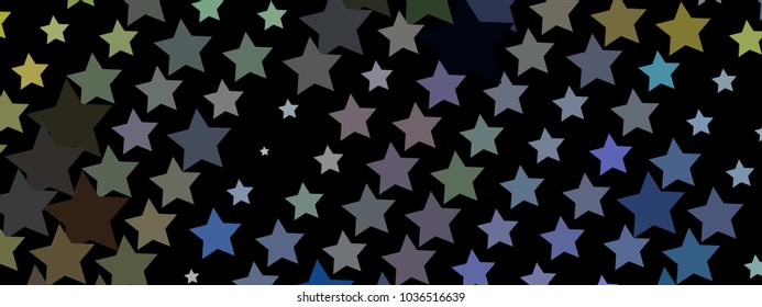 Abstract horizontal background with stars. Halftone effect. Design element for posters, business cards, presentations layouts, showcases. Vector clip art