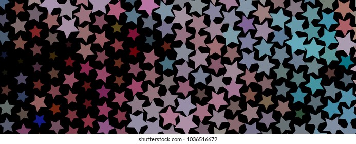 Abstract horizontal background with stars. Halftone effect. Design element for posters, business cards, presentations layouts, showcases. Vector clip art