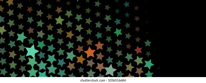 Abstract horizontal background with stars. Halftone effect. Design element for posters, business cards, presentations layouts, showcases. Vector clip art
