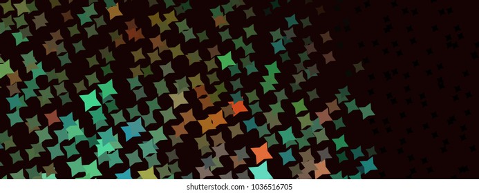 Abstract horizontal background with stars. Halftone effect. Design element for posters, business cards, presentations layouts, showcases. Vector clip art