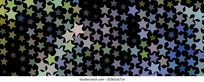 Abstract horizontal background with stars. Halftone effect. Design element for posters, business cards, presentations layouts, showcases. Vector clip art