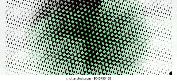 Abstract horizontal background with stars. Halftone effect. Design element for posters, business cards, presentations layouts, showcases. Vector clip art