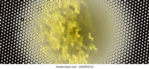 Abstract horizontal background with stars. Halftone effect. Design element for posters, business cards, presentations layouts, showcases. Vector clip art