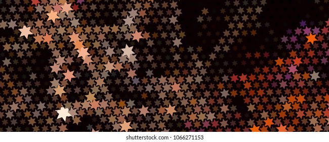 Abstract horizontal background with stars. Halftone effect. Design element for posters, business cards, presentations layouts, showcases. Vector clip art