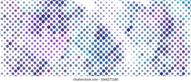 Abstract horizontal background with stars. Halftone effect. Design element for posters, business cards, presentations layouts, showcases. Vector clip art