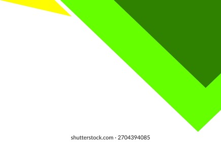 Abstract horizontal background template with layered green geometric shapes