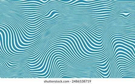 Abstract horizontal background with wave lines. pattern liquify wavy pattern background in style retro 60s, 70s