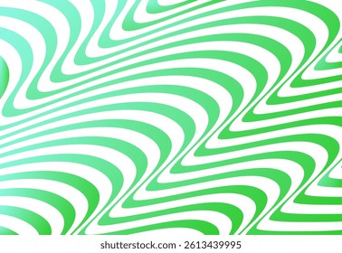 Abstract horizontal background with white and green color waves. Trendy vector illustration.
