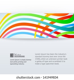 Abstract horizontal band over gray backgrount. Vector illustration, contains transparencies, gradients and effects.