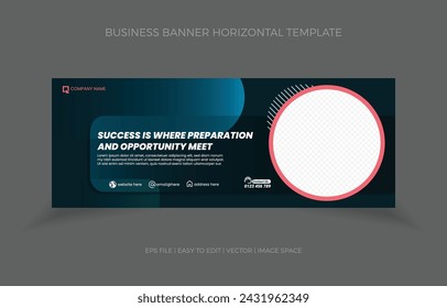 Abstract horizontal banner background. Image space replacement easy to use.