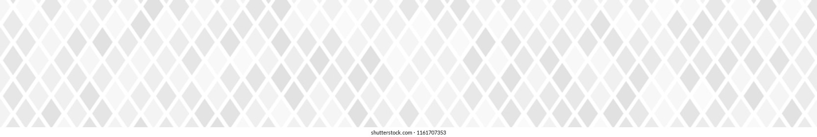 Abstract horizontal banner or background of small rhombuses in white colors.