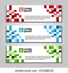 abstract horizontal banner design background templates