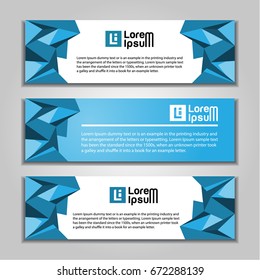 abstract horizontal banner design background templates