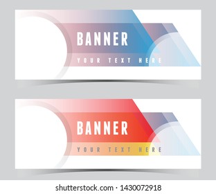abstract horizontal banner design,web template.