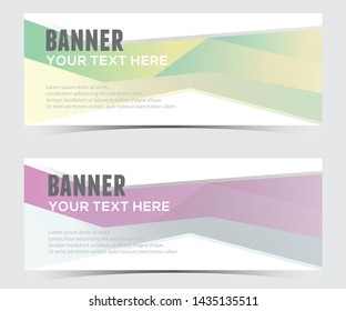 abstract horizontal banner design,web template.