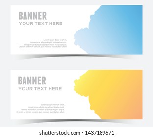 abstract horizontal banner design,web template.