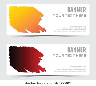 abstract horizontal banner design,web template.