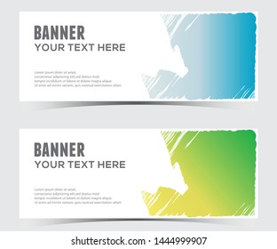 abstract horizontal banner design,web template.