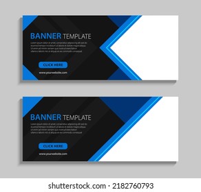 Abstract horizontal banner template design. Web banner vector design with place for pictures. Vector template for cover, header, advertising