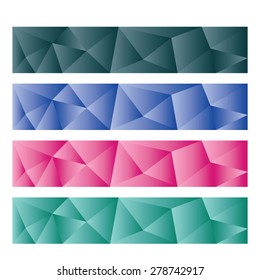 abstract horizontal banner templates vector illustration